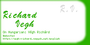 richard vegh business card