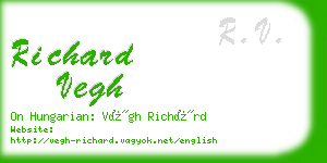 richard vegh business card